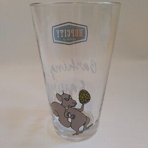 Barking Squirrel Lager Pint Glass HOP CITY Nucleated Glass